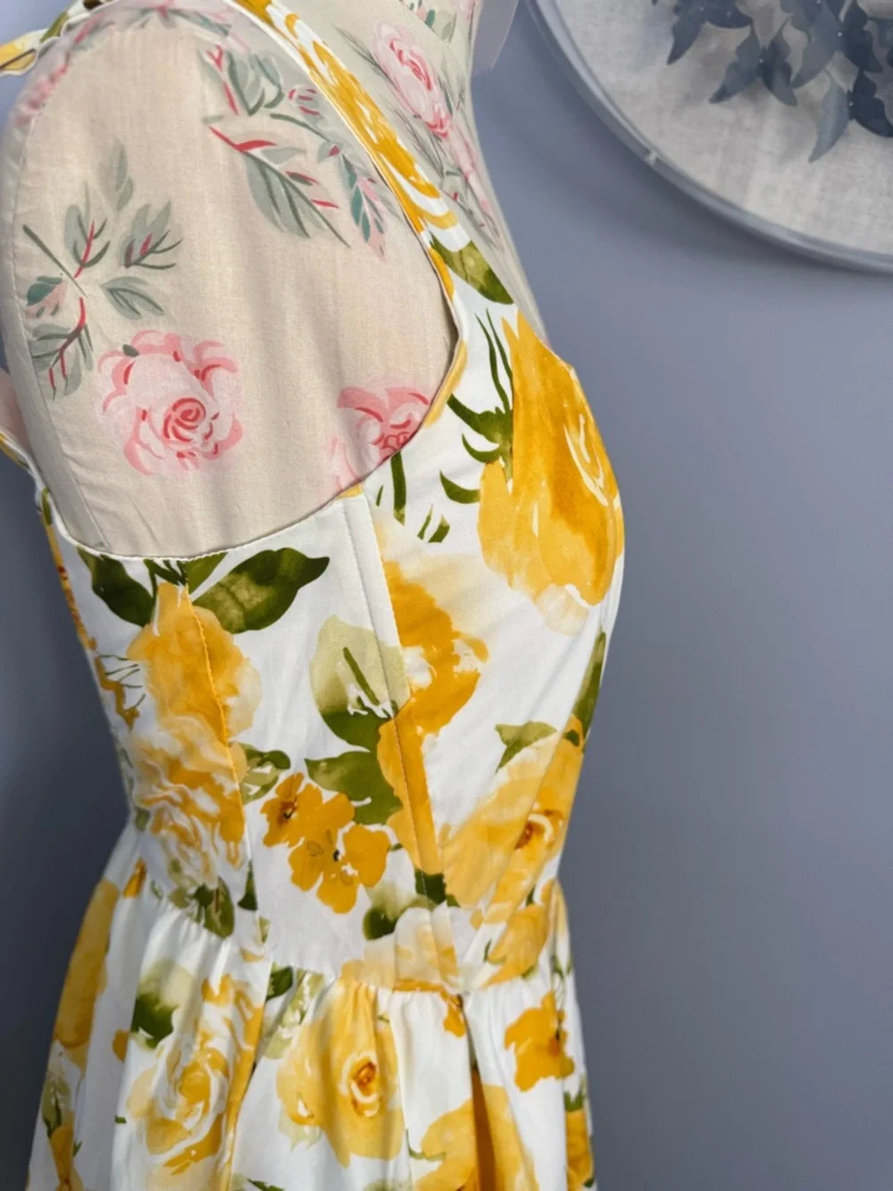 Jason Wu Yellow Floral Midi Dress - Picture 3 of 9